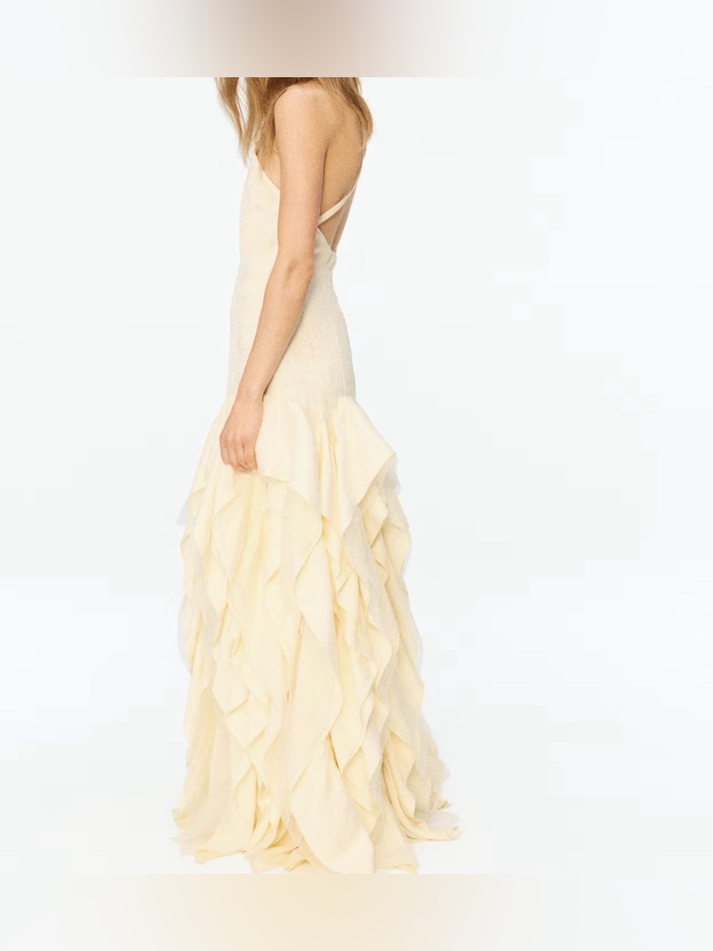 H&M STUDIO RUFFLE EMBROIDERED DRESS - Picture 4 of 5
